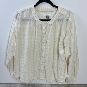 Anthropology Pilcro Button Up Blouse Size Large